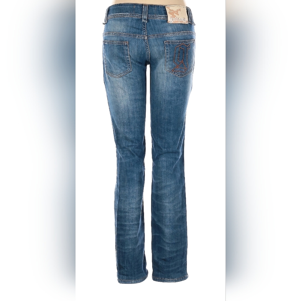 Galliano Women’s Straight Leg Jeans in Medium Blue